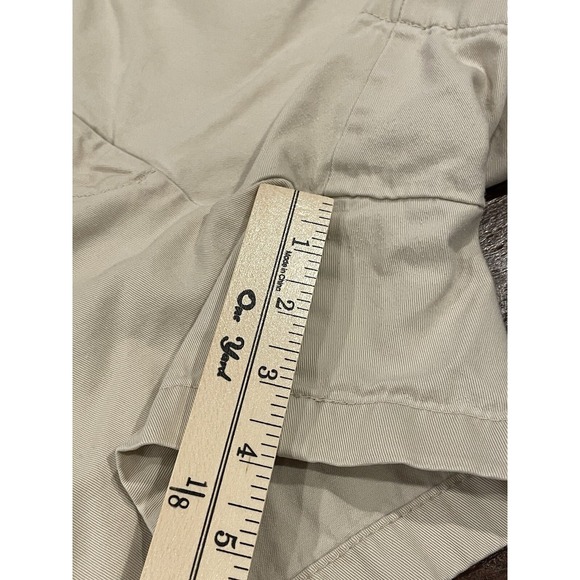 Ann Taylor Shorts Size 16 Beige Khaki Signature Fit Flat Front Low Rise Preppy - Picture 8 of 8